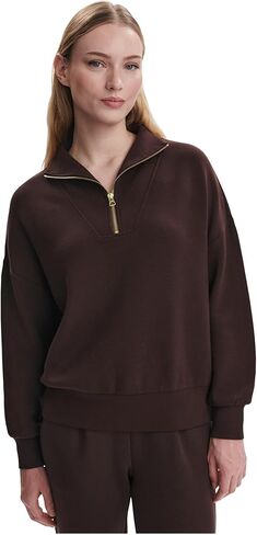 Varley Women's Hawley 1/2 Zip Sweater, Coffee Bean in Saudi Arabia