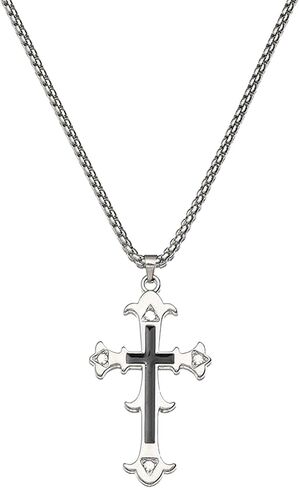 Cross Necklace, Faith Cross Pendant Necklace Dainty Religious Minimalist Necklace Elegant Christian Jewelry Gift for Women Mens in Saudi Arabia