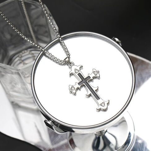Cross Necklace, Faith Cross Pendant Necklace Dainty Religious Minimalist Necklace Elegant Christian Jewelry Gift for Women Mens in Saudi Arabia