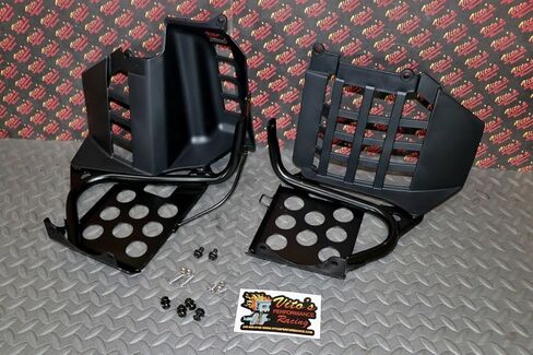 Vito's Performance Black Heel Guards for Yamaha Banshee ATV, Left & Right, Metal, Rear, Includes Bolt Kit in Saudi Arabia