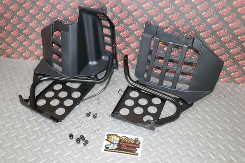 Vito's Performance Black Heel Guards for Yamaha Banshee ATV, Left & Right, Metal, Rear, Includes Bolt Kit in Saudi Arabia