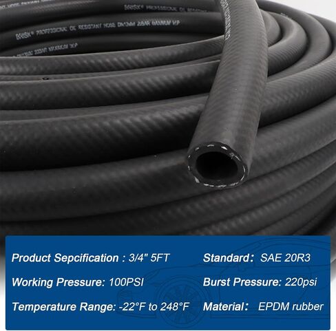 3/4 "خرطوم سخان 5FT خرطوم المبرد المبرد مع 10 قطعة 201 مشابك من الفولاذ المقاوم للصدأ مستقيمة in Saudi Arabia