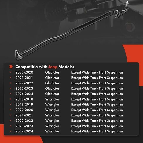 A-Premium Front Outer Right Tie Rod End, Compatible with Jeep JL Series Wrangler 2018-2024, JT Series Gladiator 2020-2024 in Saudi Arabia
