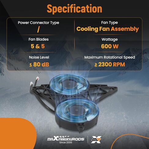 maXpeedingrods Engine Radiator Cooling Fan Assembly for Harley V-ROD/VRSCDX 30103041 in Saudi Arabia
