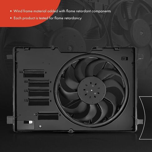 A-Premium Engine Radiator Cooling Fan Assembly with Brushless MotorCompatible with Select Ford Models - Transit Connect 2019 2020 2021 2022, 2.0L - Replace# KV6Z8C607B in Saudi Arabia