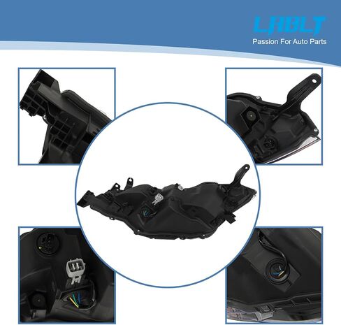 LABLT Headlights Replacement for 2017 2018 2019 Corolla LE Eco L LE Models Projector Headlight Driver + Passenger Side in Saudi Arabia