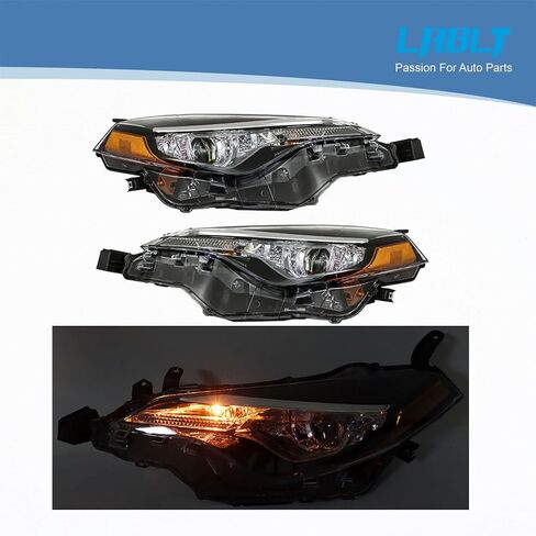 LABLT Headlights Replacement for 2017 2018 2019 Corolla LE Eco L LE Models Projector Headlight Driver + Passenger Side in Saudi Arabia
