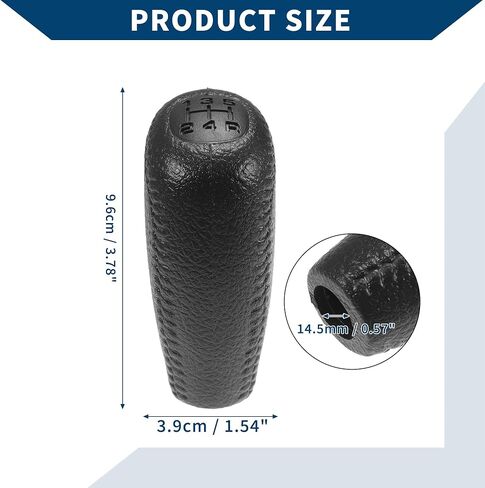 5 Speed Manual Gear Shift Knob for Acura Integra 1994-2001 / Front Automotive Gearbox Stick Shifter Lever Knob Durable Plastic / 1 Pcs Black in Saudi Arabia