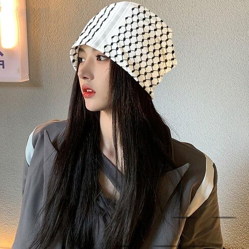 Palestinian Beanie Cap Fashion Skull Cap Folk Pattern Hat for Outdoor Sports Running Cycling Work Causal Daily in Saudi Arabia