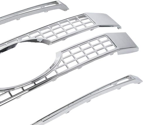 HECASA Bumper Chrome Grille Grill Compatible with 2017 2018 2019 Ford Super Duty F250 F350 F450 in Saudi Arabia
