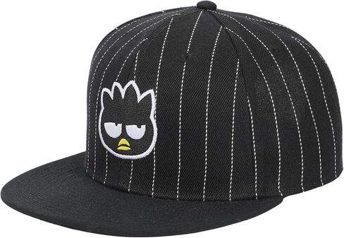 Badtz-Maru Embroidered Character Face Black Striped Poly Wool Baseball Hat in Saudi Arabia