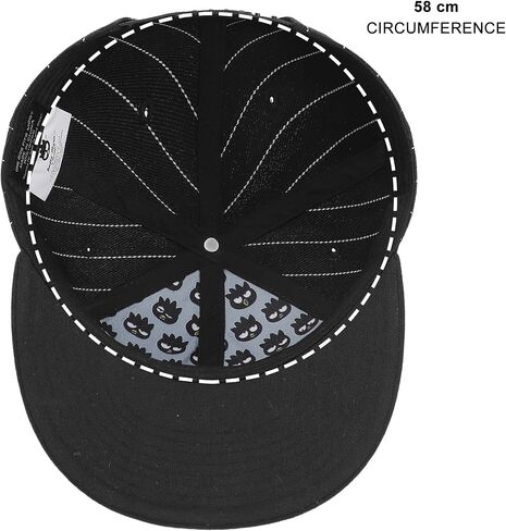 Badtz-Maru Embroidered Character Face Black Striped Poly Wool Baseball Hat in Saudi Arabia