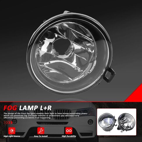 Front Fog Light Left Right for BMW X3 X5 X6 Series sDrive20i xDrive28i xDrive35i xDrive40e xDrive50i Replace# 63177238787 63177238788 in Saudi Arabia