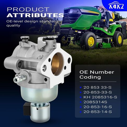 20 853 33-S Carburetor with Oil Filter kit For Kohler SV590 SV591 SV600 SV601 SV610 SV620 16-22HP Engine Replace# 20 853 33-S 12 050 01-S in Saudi Arabia