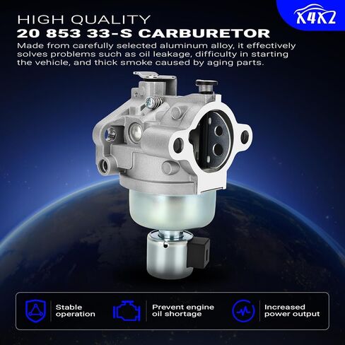 20 853 33-S Carburetor with Oil Filter kit For Kohler SV590 SV591 SV600 SV601 SV610 SV620 16-22HP Engine Replace# 20 853 33-S 12 050 01-S in Saudi Arabia