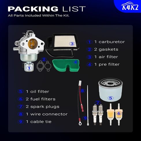 20 853 33-S Carburetor with Oil Filter kit For Kohler SV590 SV591 SV600 SV601 SV610 SV620 16-22HP Engine Replace# 20 853 33-S 12 050 01-S in Saudi Arabia