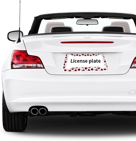 Cute Cartoon Ladybugs License Plate Frames for Women Men Universal License Plate Cover Auto Decorative Solid Rust-Proof Aluminum Car Tag Holder with 2 Holes and Screws Car Accessories 2 Pack in Kuwait