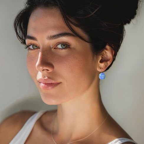 14K Gold Gemstone Earrings - Solid Gold Earrings -14K Gold Earrings for Women - Statement Earrings - Gold Dangle Earrings - Wedding Earrings for Brides - Gemstone Jewelry for Women in Kuwait