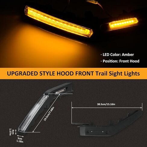 مصابيح رؤية درب غطاء محرك السيارة D-Lumina لـ Fo-rd Bronco 2021-2025 (ليست لرياضات برونكو)، غطاء أمامي كهرماني إشارة جانبية لإشارة الانعطاف 2/4 أبواب ملحقات برونكو، حزمة من 2 in Saudi Arabia