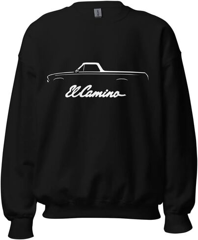 1965 Chevy El Camino Silhouette 2nd Generation Classic Car Truck Unisex Sweatshirt in Saudi Arabia