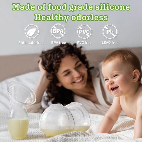 haakaa Manual Breast Pump for Breastfeeding 4oz/100ml and Ladybug Milk Collector 2.5oz/75ml Combo, Food-Grade Silicone in Saudi Arabia