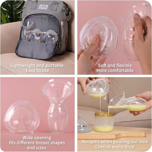 haakaa Manual Breast Pump for Breastfeeding 4oz/100ml and Ladybug Milk Collector 2.5oz/75ml Combo, Food-Grade Silicone in Saudi Arabia