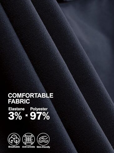 بنطال PLEPAN الرجالي ذو الساق المستقيمة والمطاطة، مناسب بشكل مريح وخفيف الوزن برباط للمشي لمسافات طويلة، سروال عمل تكتيكي in Kuwait