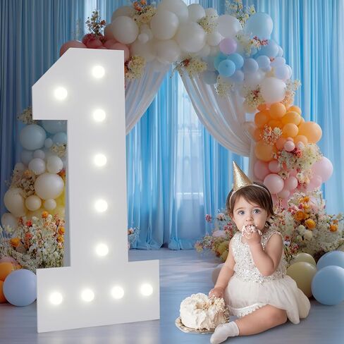 imprsv Marquee Numbers 18th-Birthday Decorations: Large 4ft Light up Number Balloon for Party Big 18 Year Old Girl Boy Birthday Decoration Anniversary Foam Board Wall Number 18 in Kuwait