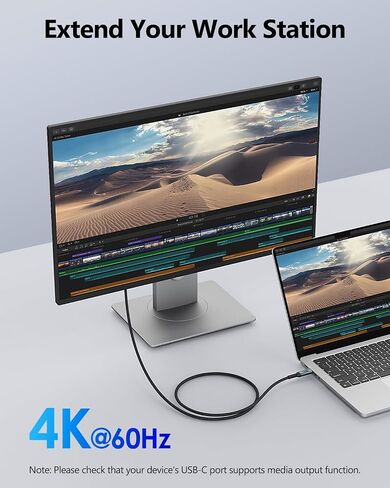 كابل SUNGUY USB C 3.2 Gen 2 بطول 1.5 قدم، كابل USB C إلى USB C بقوة 240 واط شحن سريع، نقل بيانات بسرعة 20 جيجابت في الثانية، كابل شاشة USB C لإخراج فيديو 4K لهاتف iPhone 15/15 Pro/15 Pro Max، Samsung، MacBook Air/Pro in Saudi Arabia