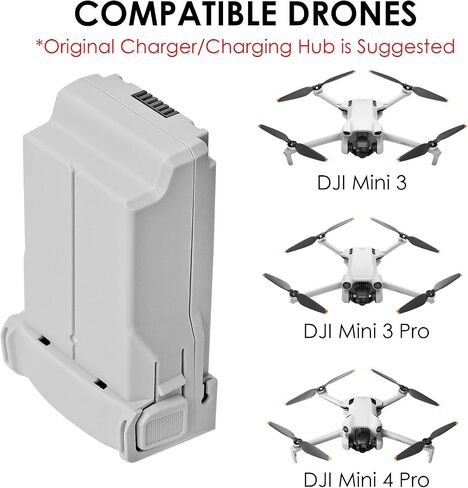 Mini 3 Pro Battery Plus 2 Packs, 47-51 mins of max Flight time, 3850mAh-7.38V Intelligent Flight Replacement Batteries for DJI Mini 3/3 Pro in Saudi Arabia