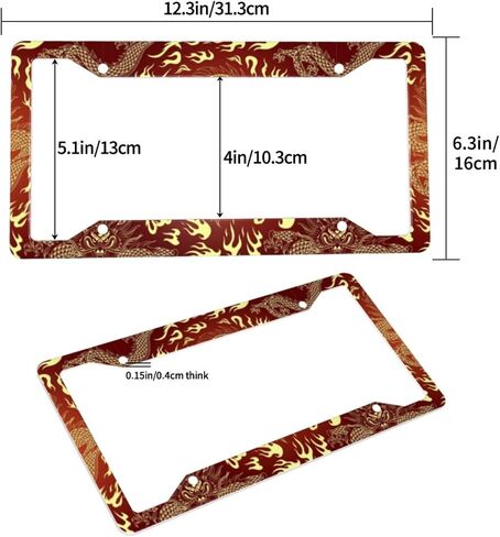 Cute Cartoon Ladybugs License Plate Frames for Women Men Universal License Plate Cover Auto Decorative Solid Rust-Proof Aluminum Car Tag Holder with 2 Holes and Screws Car Accessories 2 Pack in Kuwait