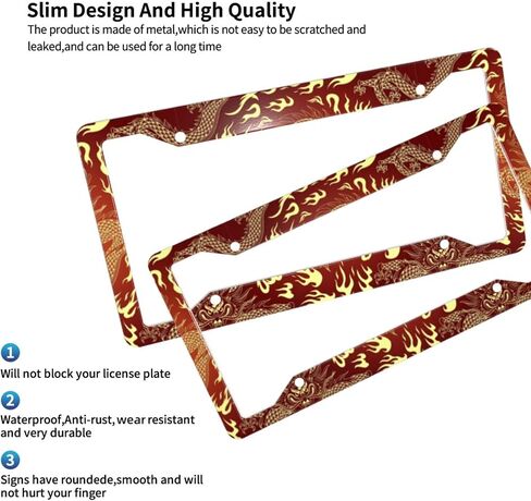 Cute Cartoon Ladybugs License Plate Frames for Women Men Universal License Plate Cover Auto Decorative Solid Rust-Proof Aluminum Car Tag Holder with 2 Holes and Screws Car Accessories 2 Pack in Kuwait