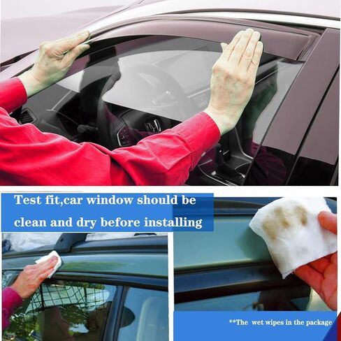 Sun Rain Guard Window Visors Vent Deflectors for Chevrolet Equinox 2018 2019 2020 2021 2022 Smoke 4pcs in Kuwait