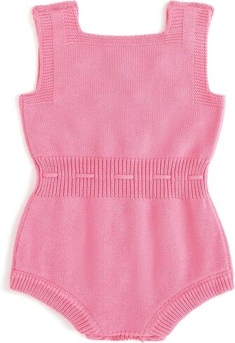 Simplee kids Baby Girl Kint Romper Fall Sleeveless Pompoms Rompers Newborn Little Girl Overall Jumpsuit Outfits in Kuwait