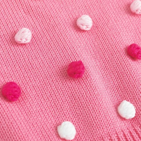 Simplee kids Baby Girl Kint Romper Fall Sleeveless Pompoms Rompers Newborn Little Girl Overall Jumpsuit Outfits in Kuwait