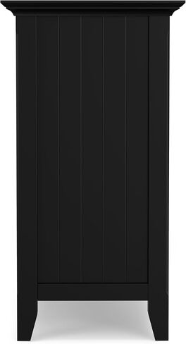 SIMPLIHOME Acadian SOLID WOOD 62 inch Wide Rustic Wide Storage Cabinet in Brunette Brown, with 3 Tempered Glass Doors, 3 Adjustable Shelves in Saudi Arabia