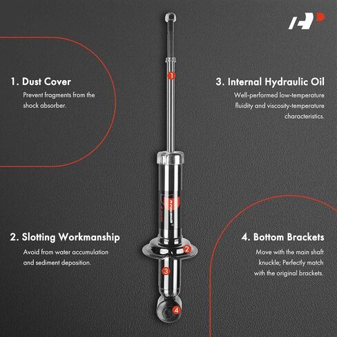 A-Premium Rear Pair (2) Shock Absorber Strut Assembly Compatible with Mitsubishi Outlander 2005 2006, Driver and Passenger Side in Saudi Arabia
