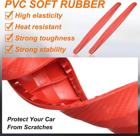 HARFINGTON 8pcs Car Bumper Guard Strip Anti-Collision Anti-Scratch Bumper Protector Trim Universal Front and Rear Bumper Guard for Cars SUV Pickup Truck, Black in Saudi Arabia