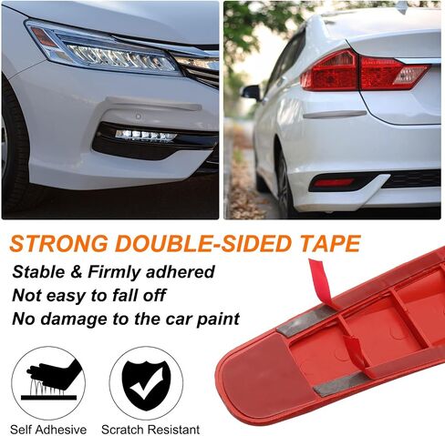 HARFINGTON 8pcs Car Bumper Guard Strip Anti-Collision Anti-Scratch Bumper Protector Trim Universal Front and Rear Bumper Guard for Cars SUV Pickup Truck, Black in Saudi Arabia