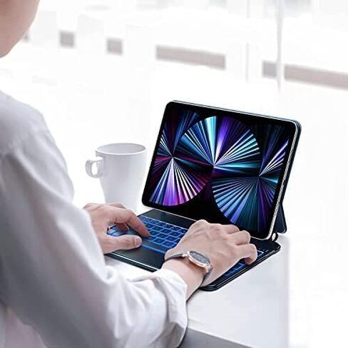 حافظة لوحة مفاتيح typecase لجهاز iPad Pro 13 بوصة (M4) 2024، لوحة مفاتيح سحرية مع إضاءة خلفية 11 لونًا لجهاز iPad Pro 13، حافظة لوحة مفاتيح مع حامل أقلام رصاص، لوحة تتبع متعددة اللمس، حامل مغناطيسي سهل الضبط، أرجواني فاتح in Kuwait
