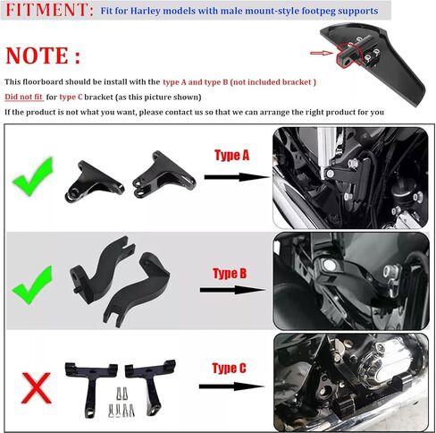 Motorcycle Passenger Footboard Rear Floorboards Foot Rests Fits for Harley Davidson Freewheeler FLRT Revival FLH CVO Road King Electra Street Glide Chrome in Kuwait