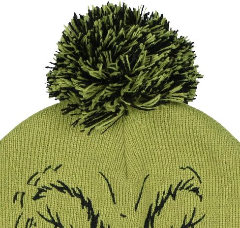 Dr. Seuss The Grinch Who Stole Christmas Embroidered Beanie Adult Cuff Knit Hat Green in Saudi Arabia