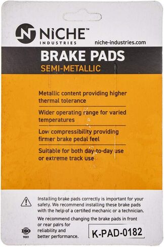 NICHE Brake Pad Set for Yamaha YZ125 WR250F YZ250F YZ450F 1C3-W0046-B0 5XC-W0045-00 Front Rear Organic in Saudi Arabia