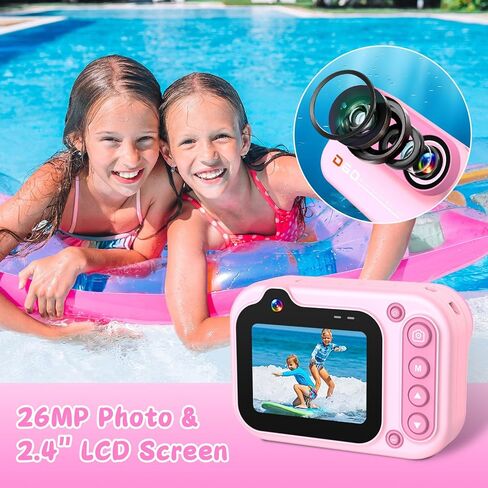 كاميرا رقمية 4K مطورة، كاميرا HD 48MP 18X Zoom مضادة للاهتزاز والتركيز التلقائي للأطفال مع بطاقة 32G، كاميرا Point and Shoot مع شاشة 2.8 بوصة، كاميرا فيديو مدمجة ومحمولة للأطفال والمراهقين والمبتدئين - برتقالي in Kuwait