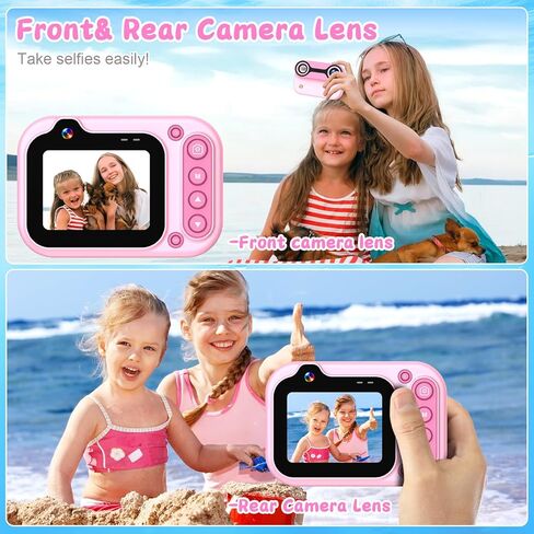 كاميرا رقمية 4K مطورة، كاميرا HD 48MP 18X Zoom مضادة للاهتزاز والتركيز التلقائي للأطفال مع بطاقة 32G، كاميرا Point and Shoot مع شاشة 2.8 بوصة، كاميرا فيديو مدمجة ومحمولة للأطفال والمراهقين والمبتدئين - برتقالي in Kuwait