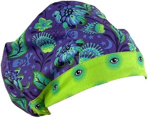 European Style Scrub Cap – Tiny Creatures/Wicked Eyes - Scrub Hat for Women & Men tie Back | Working Cap with Holder. Scrub Hats for Women, Nurses Hats | Dr. Hats in Saudi Arabia