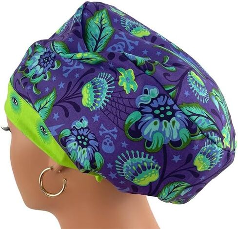 European Style Scrub Cap – Tiny Creatures/Wicked Eyes - Scrub Hat for Women & Men tie Back | Working Cap with Holder. Scrub Hats for Women, Nurses Hats | Dr. Hats in Saudi Arabia