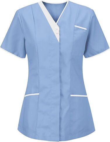 Generic Nursing Scrubs for Women Tops Housekeeping Uniform Womens Cleaning Scrub Tops Nursing T Shirts Top in Saudi Arabia
