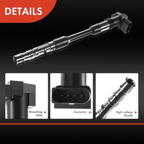A-Premium Ignition Coil Packs of 6 Compatible with Volkswagen EuroVan 2001 2002 2003 V6 2.8L in Saudi Arabia