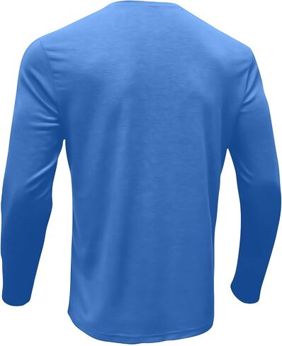 Henley Shirts for Men Long Sleeve Lightweight Casual Basic Tee Crewneck Soft T-Shirt Big and Tall with Pocket in Saudi Arabia